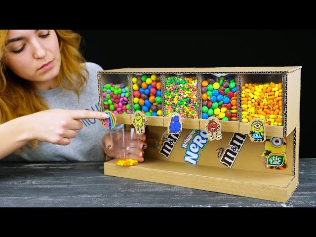 Smart Girl Shows How to Build Candy Dispenser