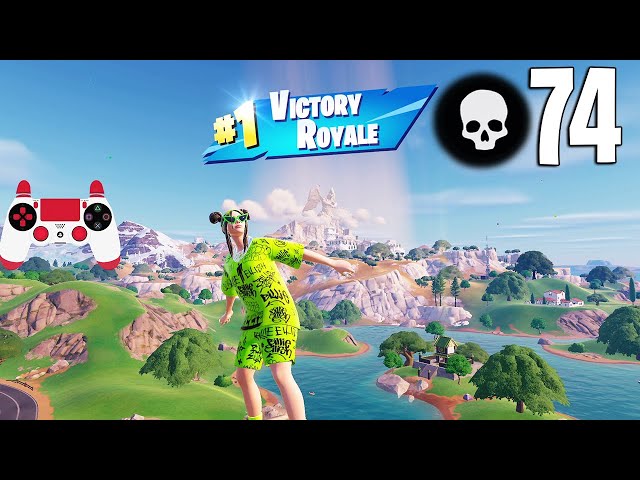 74 Elimination Solo Vs Squads Gameplay Wins (Fortnite Chapter 5 Season 2 PS4 Controller)