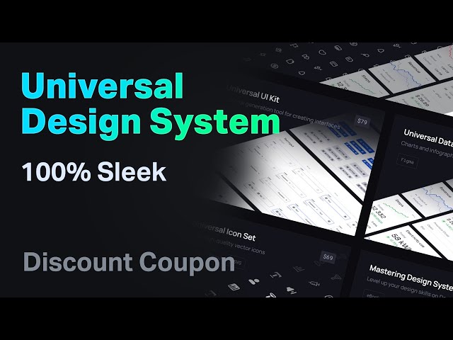 Universal Design System - 100% Sleek Figma Design System - Discount Coupon