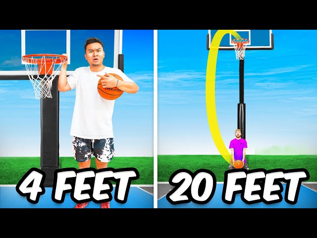1v1 Basketball but Hoops Get Increasingly Taller