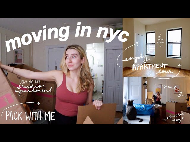 MOVING IN NEW YORK CITY! packing my studio apartment & empty nyc apartment tour *chaotic*