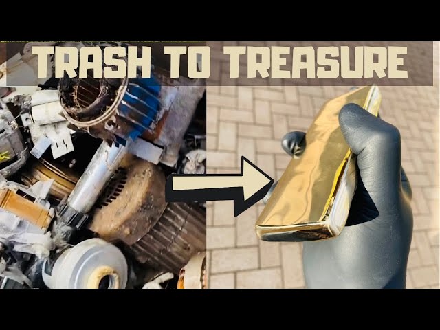 Golden Aluminum Bronze From ScrapYard - Trash To Treasure - ASMR Metal Melting - BigStackD