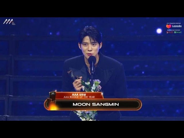 [ENG SUB] Moon Sangmin Speech AAA Rookie of the Year 2023 | 문상민 AAA 신인상 수상 🎉