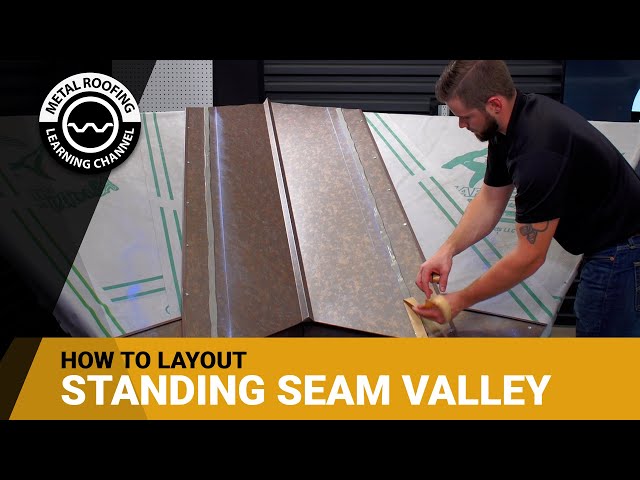 Valley Flashing Installation For Standing Seam Metal Roofing - Part 1. Panel Layout & Cutting Valley