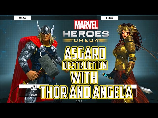 Marvel Heroes Omega THOR and ANGELA Asgard Destruction Live Stream (Playstation 4 Pro)