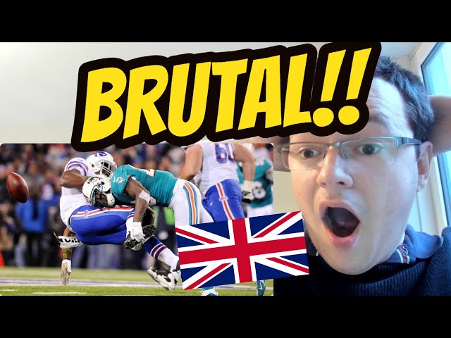 British Guy Reacts to 'BIGGEST FOOTBALL HITS EVER' - BRUTAL!