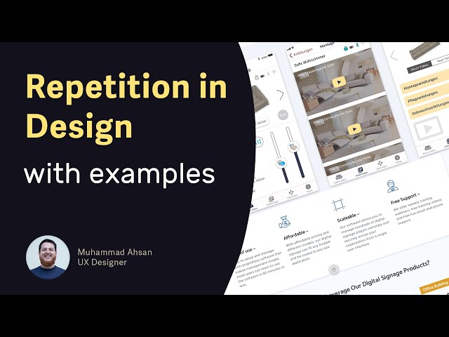 Repetition in UI Design - UI Design basics tutorial