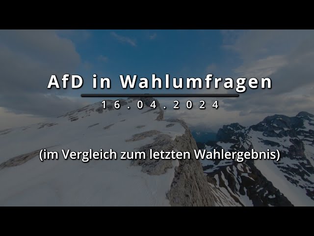 AfD in Wahlumfragen Stand: 16. April 2024