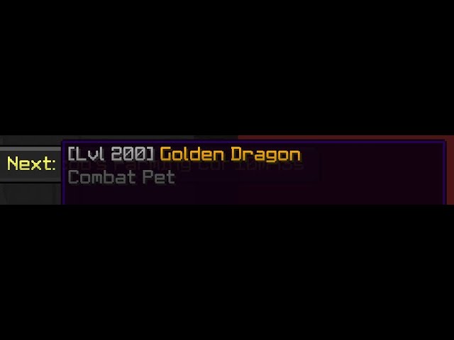 Your Golden Dragon leveled up to level 200!