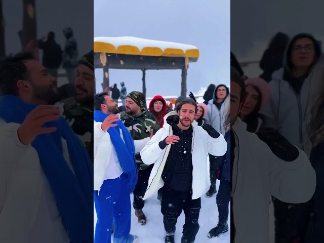 رقص تهرانی ها در برف