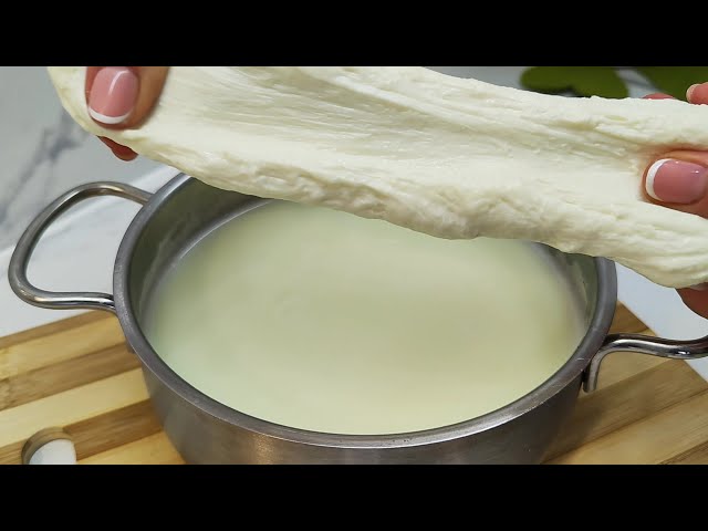 Homemade mozzarella made from 2 ingredients in 30 minutes! Cheese stretches! Cheese from milk at ho