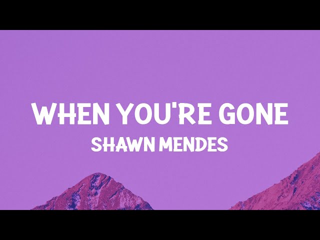 Shawn Mendes - When You’re Gone (Lyrics)