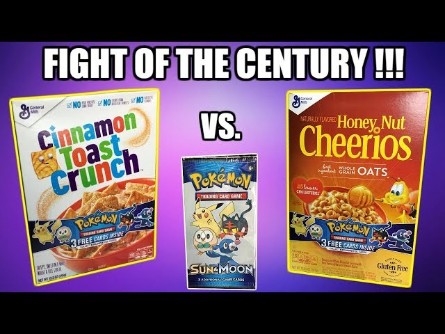 CEREAL VS CEREAL POKEMON CARD OPENING CHALLENGE - WHICH IS BETTER?