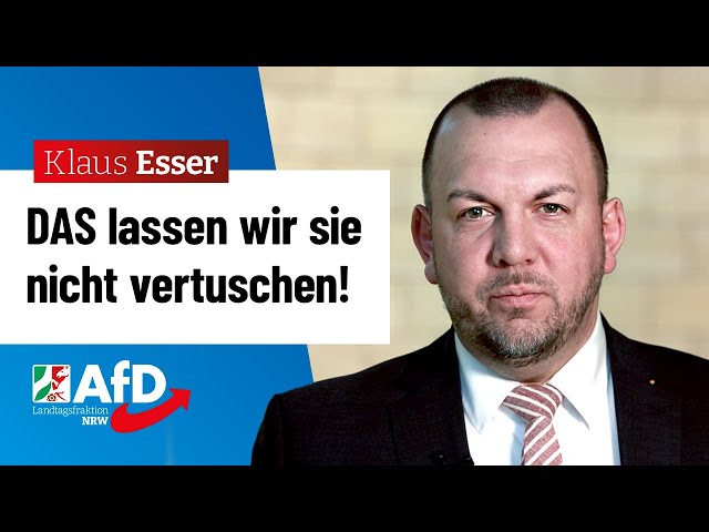 AfD-Fraktion fordert Untersuchungsausschuss! - Klaus Esser (AfD)
