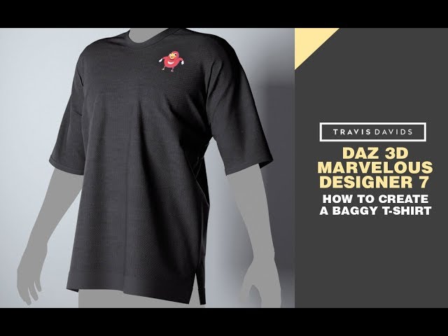 Daz 3D, Marvelous Designer 7 - How To Create A Baggy T-Shirt