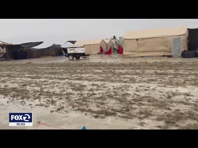 Thousands stranded at Burning Man festival after heavy rain