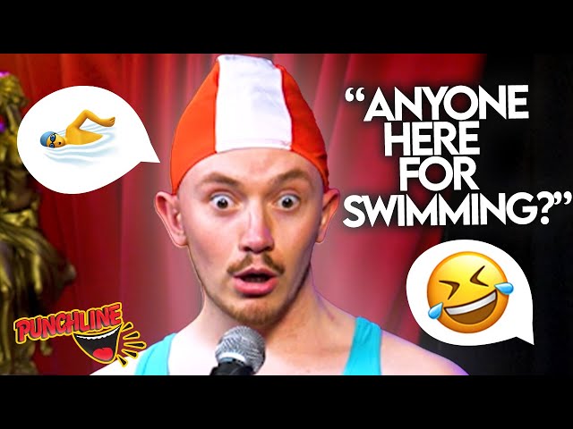 FUNNY and FRENCH Swimming Instructor Takes Over Comedy Night! Comedy Virgins Live