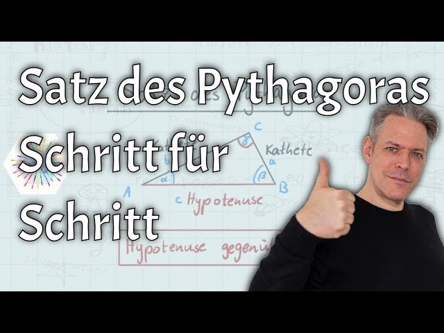 Satz des Pythagoras: Hypotenuse/ Kathete gesucht - Schritt für Schritt erklärt