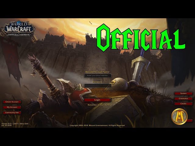 Battle for Azeroth Login Screen [Official Main Theme & Animation]
