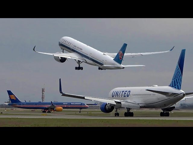210 planes in 2 hours !  Paris CDG Airport Plane Spotting 🇫🇷 Close up big airplane/heavy landing