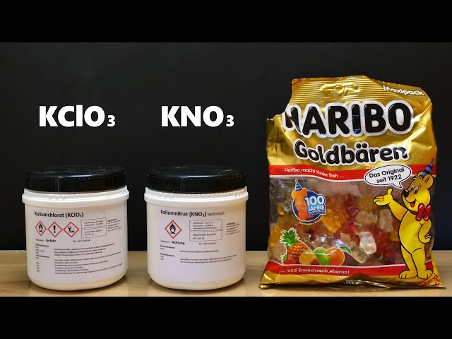 KNO3 & KClO3 + Gummibärchen - GummibärchenHÖLLE   [𝟰𝗞] | JJChemistry