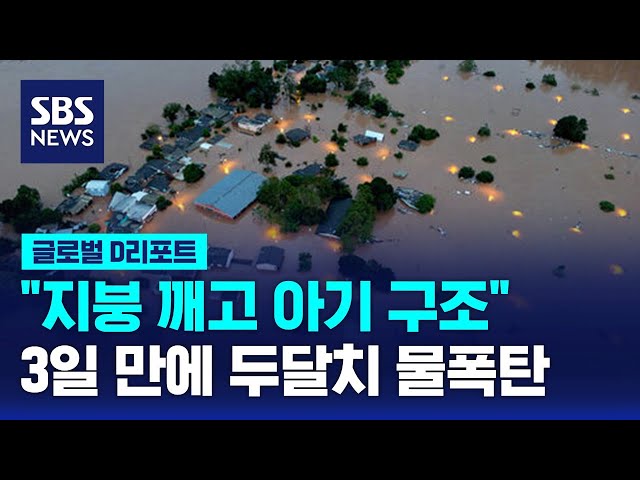 지붕 깨고 아기 구조…3일 만에 두달치 물폭탄 / SBS / #D리포트