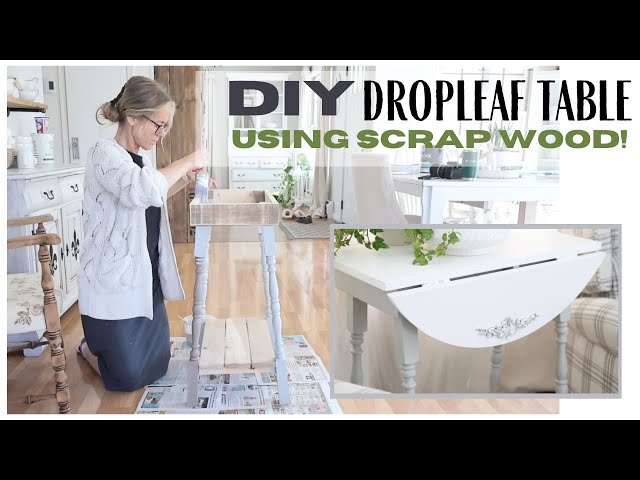 DIY Table ~ Scrap Wood Furniture ~ Dropleaf Table Tutorial ~