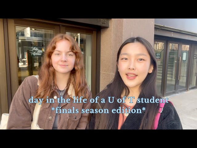 a day in the life of a U of T freshman prepping for year-end finals vlog | café downtown Toronto
