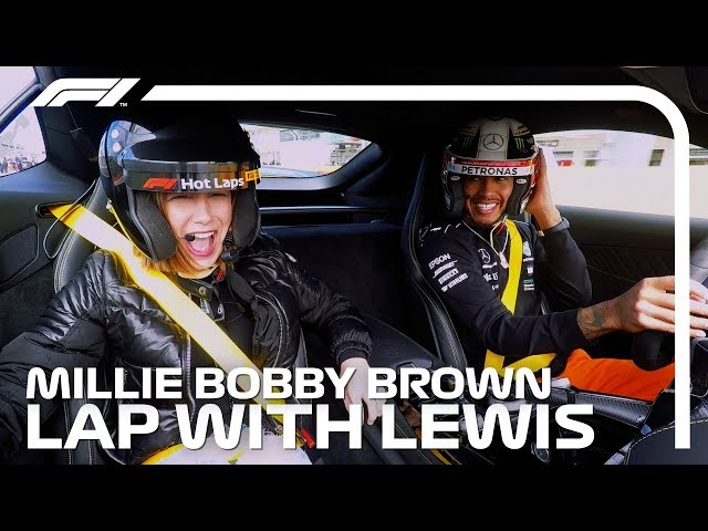 Millie Bobby Brown's Lap With Lewis Hamilton  | F1 Pirelli Hot Laps