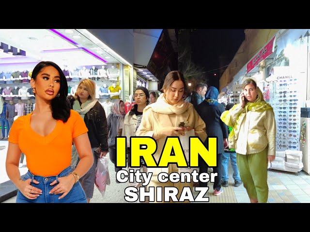 Life in IRAN 🇮🇷 : Poeple walking in the busiest street in Shiraz (ایران)