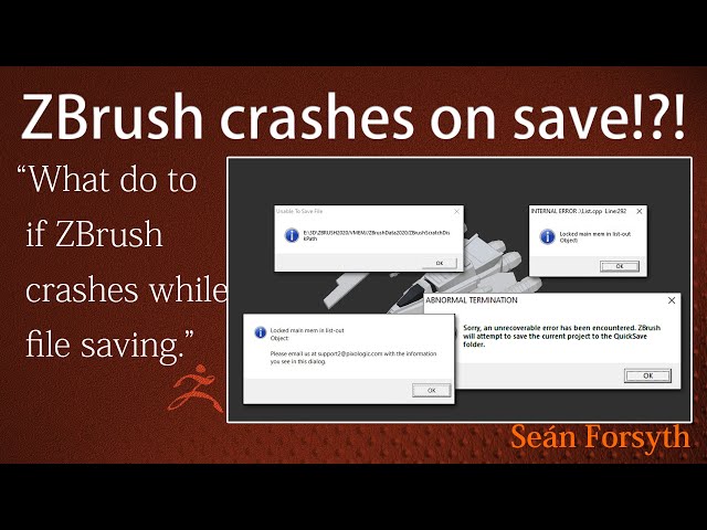 ZBrush crashing while saving? Try these tips to see if they help!