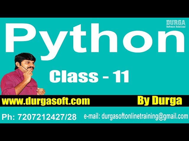 Learn Python Programming Tutorial Online Training by Durga Sir On 12-02-2018