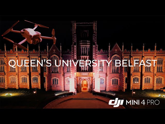DJI Mini 4 Pro - Queen's University Belfast by Night