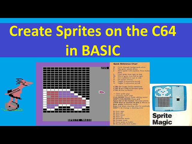 Complete beginners guide to creating sprites on the Commodore 64 / C64 in BASIC