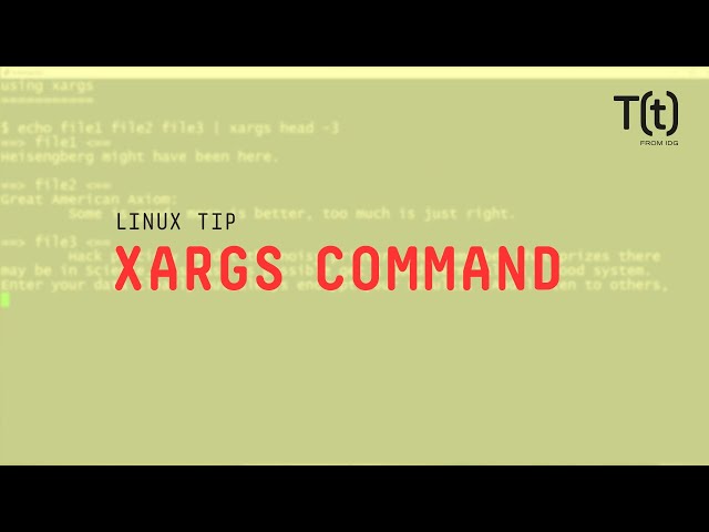 How to use the xargs command: 2-Minute Linux Tips