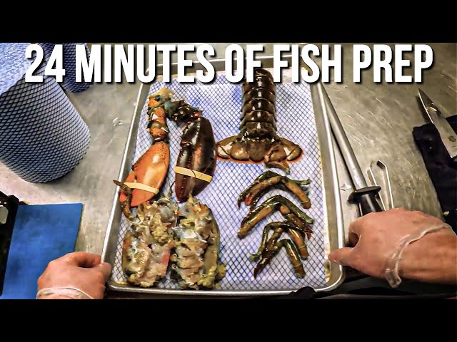 POV: Chef Prepping Fish for Restaurant Service