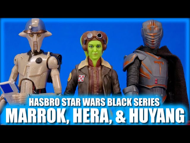 Star Wars Black Series Ahsoka Series Hera Syndulla Marrok and Professor Huyang Hasbro Figure Review