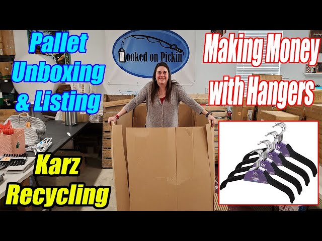 Karz Recycling Pallet Unboxing & profits Revealed - Making Money with Hangers - Online Reselling