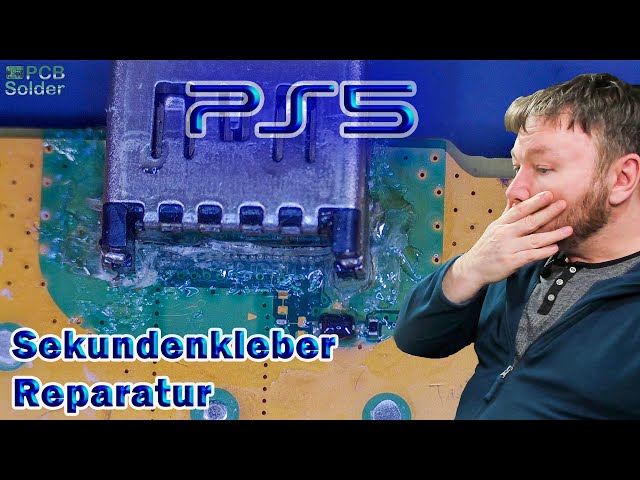 PS5 HDMI Port und die Sekundenkleber Profi-Reparatur! Richten wir es | PCB Solder Berlin