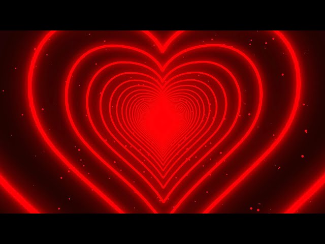 Neon Heart Tunnel Background❤️Red Heart Tunnel - Heart Background - tunel de corazones