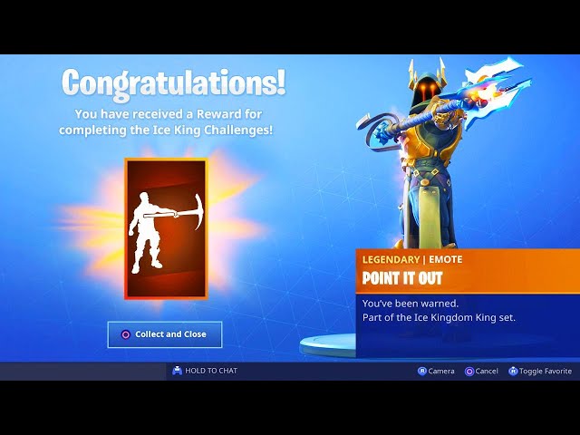 The New ICE KING EMOTE in Fortnite.. (Point It Out Tier 100 Emote)