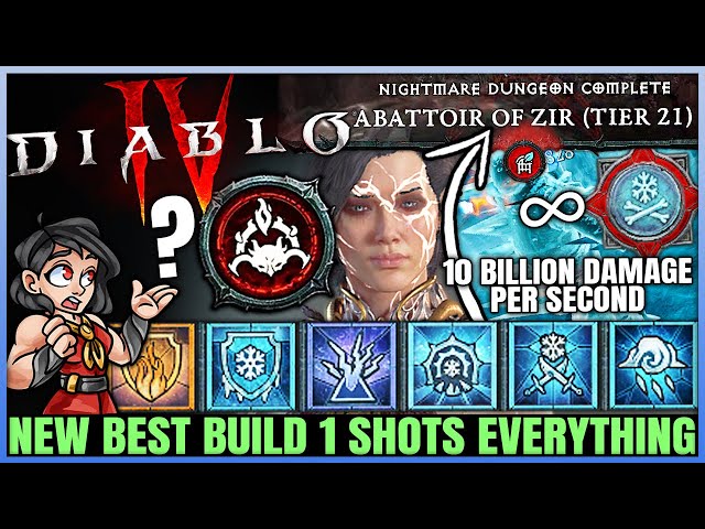 Diablo 4 - New Best INFINITE DPS Sorcerer Build Found - Shatter Ice Spikes BREAK Abattoir - Guide!