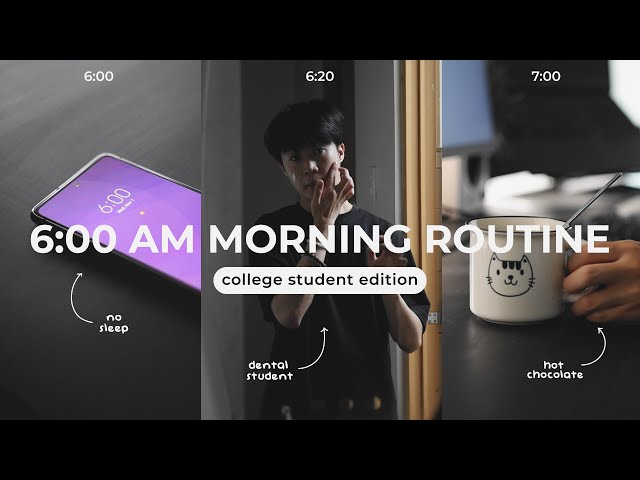 6am college morning routine | peaceful & productive habits (college edition)