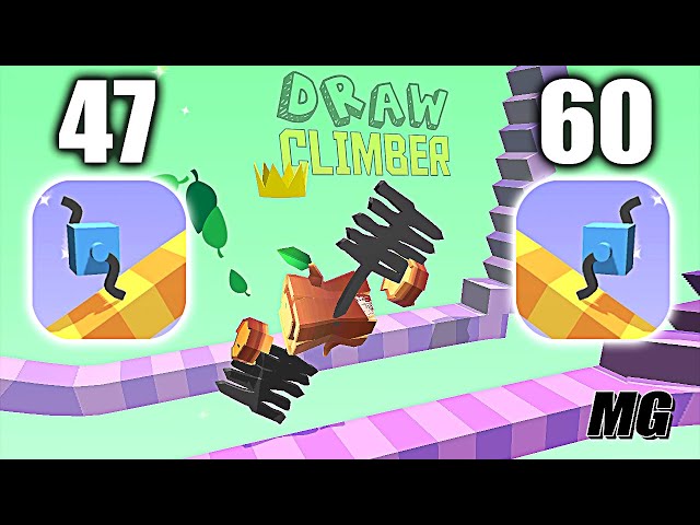 Draw Climber Part 3 - Level 47-60 - New Skins! Gameplay Walkthrough
