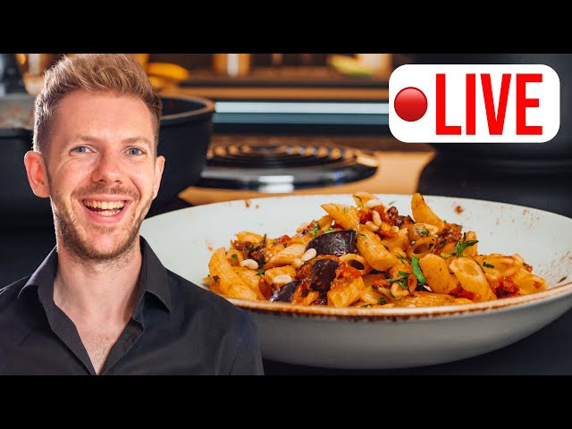 🔴 LIVE: Wir kochen Pasta Caponata