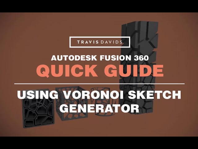 Autodesk Fusion 360 - Using Voronoi Sketch Generator (REUPLOAD)