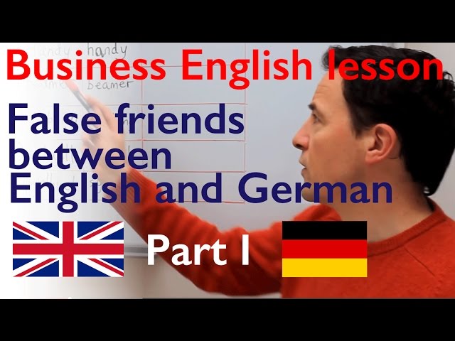 Free English lesson. Kostenlos Englisch lernen. False Friends between German and English.
