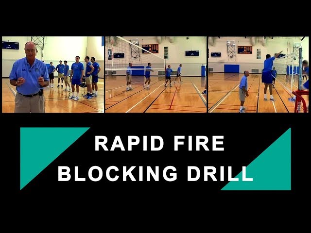 Volleyball - Rapid Fire Blocking Drill - Coach Al Scates