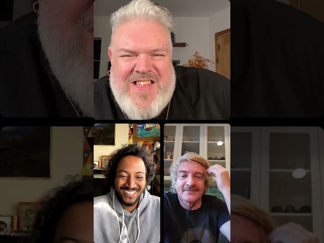 Kristian Nairn instagram live with Samba Schutte and Rhys Darby