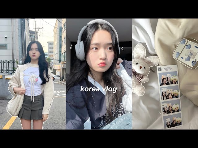 KOREA VLOG: shopping in myeongdong, what i eat on the plane ride, exploring seoul, new hair & more